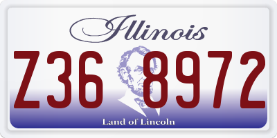 IL license plate Z368972