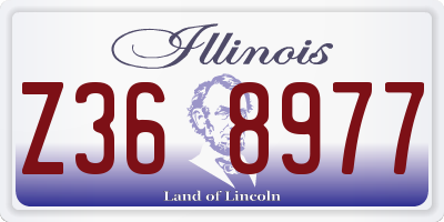 IL license plate Z368977