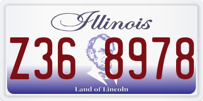 IL license plate Z368978