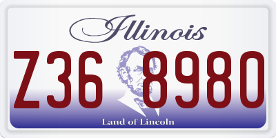 IL license plate Z368980