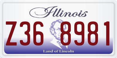 IL license plate Z368981