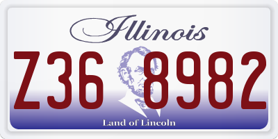IL license plate Z368982