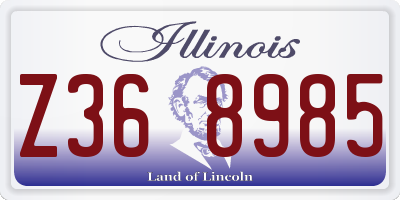 IL license plate Z368985