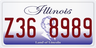 IL license plate Z368989