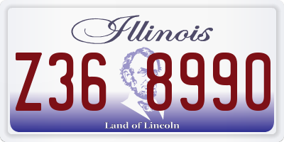 IL license plate Z368990