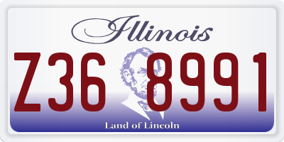 IL license plate Z368991