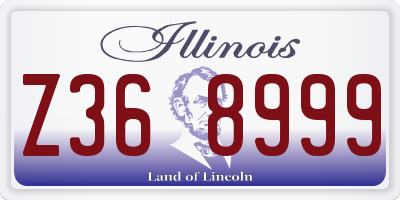 IL license plate Z368999