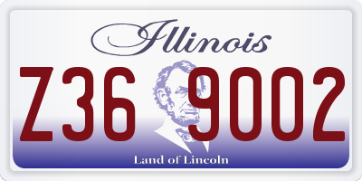 IL license plate Z369002