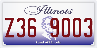 IL license plate Z369003