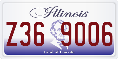 IL license plate Z369006