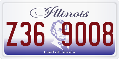 IL license plate Z369008