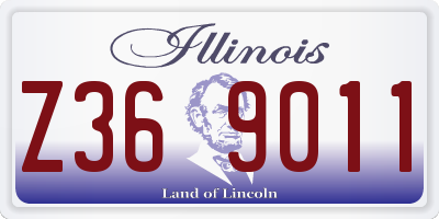 IL license plate Z369011