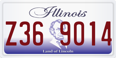 IL license plate Z369014