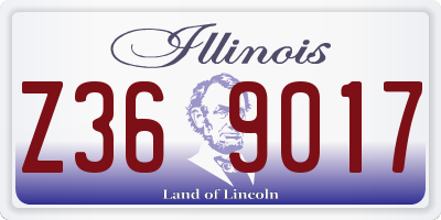 IL license plate Z369017