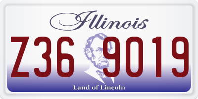 IL license plate Z369019