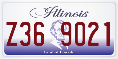 IL license plate Z369021