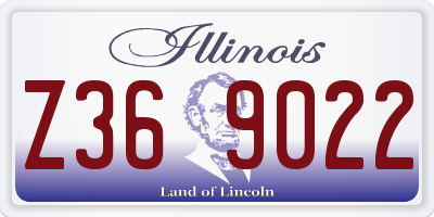 IL license plate Z369022