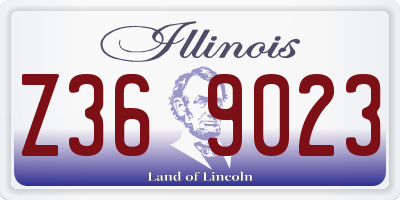 IL license plate Z369023