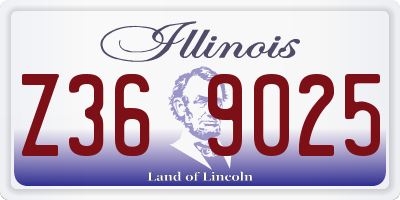 IL license plate Z369025