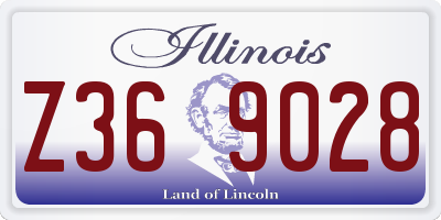 IL license plate Z369028