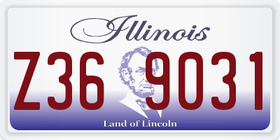 IL license plate Z369031