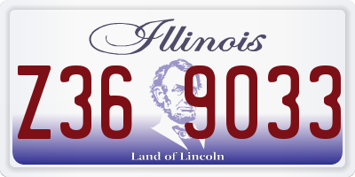 IL license plate Z369033