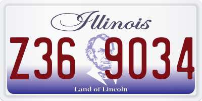 IL license plate Z369034