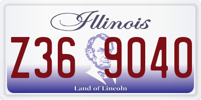 IL license plate Z369040