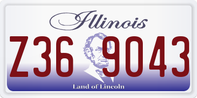 IL license plate Z369043