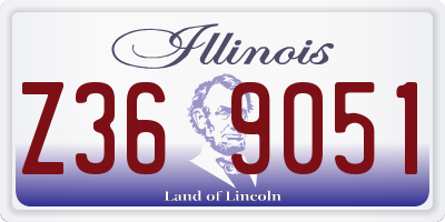 IL license plate Z369051