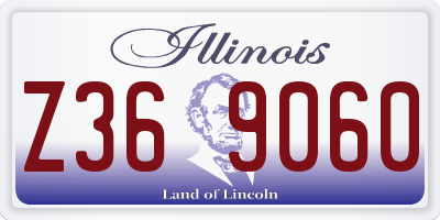 IL license plate Z369060