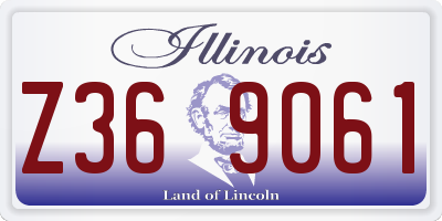 IL license plate Z369061