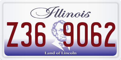 IL license plate Z369062