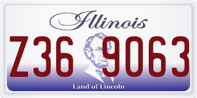 IL license plate Z369063