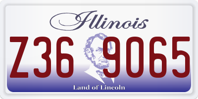 IL license plate Z369065