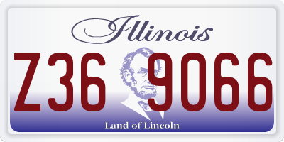 IL license plate Z369066
