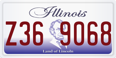 IL license plate Z369068