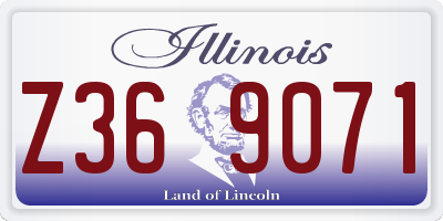 IL license plate Z369071
