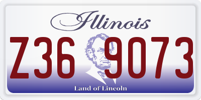 IL license plate Z369073