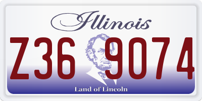 IL license plate Z369074