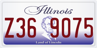 IL license plate Z369075