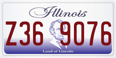 IL license plate Z369076