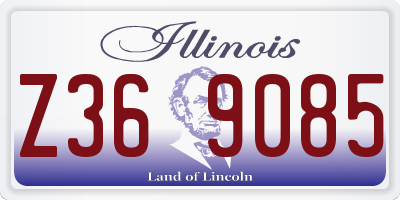 IL license plate Z369085
