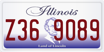IL license plate Z369089