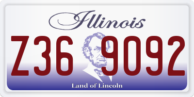 IL license plate Z369092