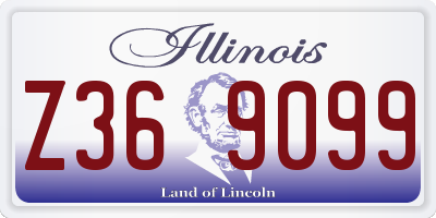 IL license plate Z369099