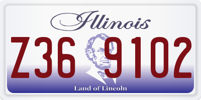IL license plate Z369102