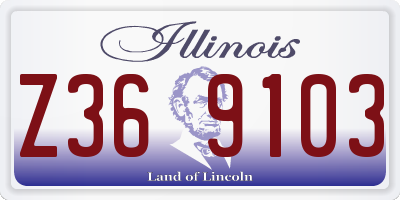 IL license plate Z369103
