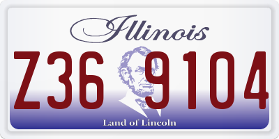 IL license plate Z369104