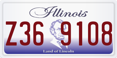 IL license plate Z369108